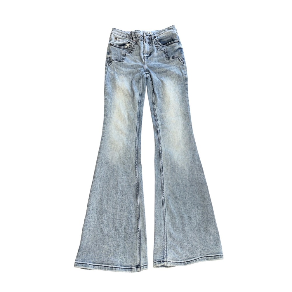 Idyllwind Miranda Lambert Women Blue Star Flare Bell Bottom Jeans 6W x 34L